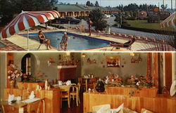 Gamecock Motel and Dining Room Postcard