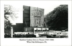 Rainbow Gardens Drive-in Theatre Postcard