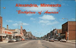 Birthplace of America Alexandria, MN Postcard Postcard