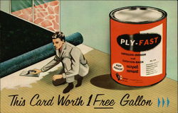 PLY-FAST Outdoor-Indoor/Cushion Back Cement New Haven, CT Advertising Postcard Postcard