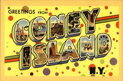 Greetings From Coney Island N.Y Postcard