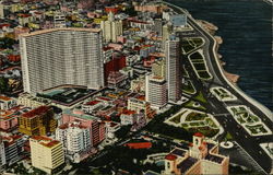 Partial View of Vedado Including Maine Plaza and Focsa Building Postcard