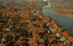 Aerial Showing Fall Color Postcard