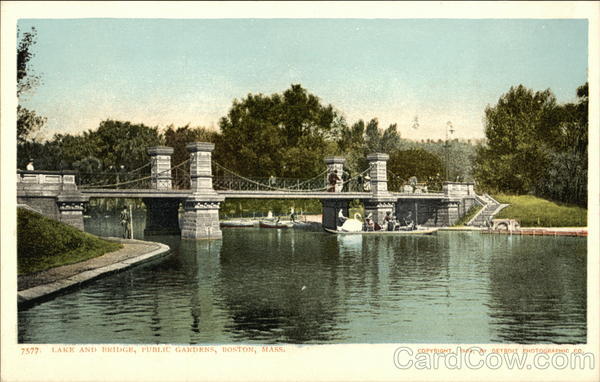 Lake and Bridge, Public Gardens Boston Massachusetts