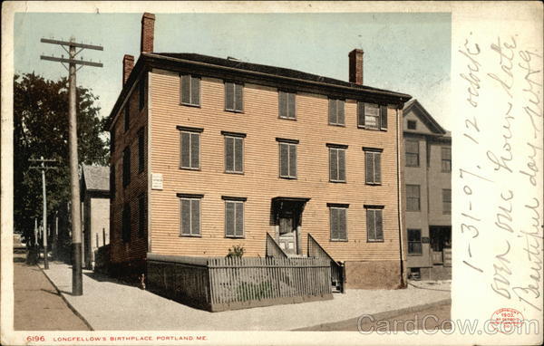 Longfellow's Birthplace Portland Maine