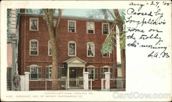 Longfellow's Home Portland Maine