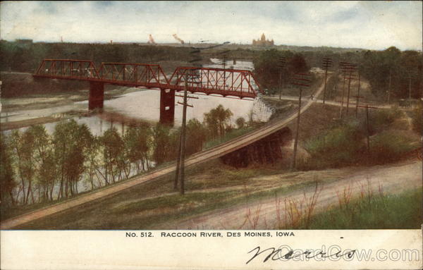 Bridge Over The Raccoon River In Des Moines Iowa