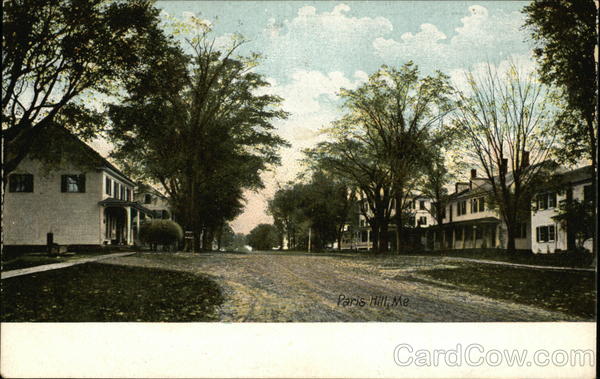 View of Residential Street, Paris Hill Maine