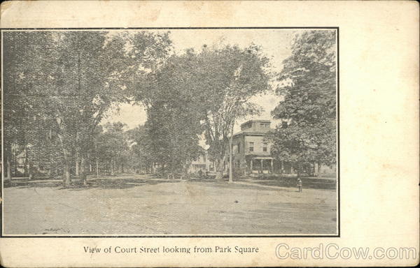 View of Court Street Looking From Park Square Westfield Massachusetts