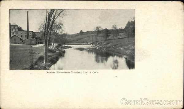 Nashua River, near Merriam, Hall & Co.'s Leominster Massachusetts