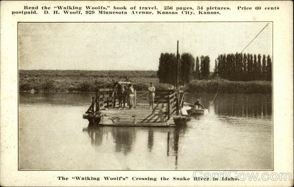 The Walking Woolfs Crossing the Snake River Idaho