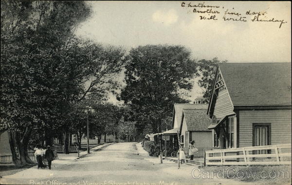 Post Office and View of Street Chatham Massachusetts