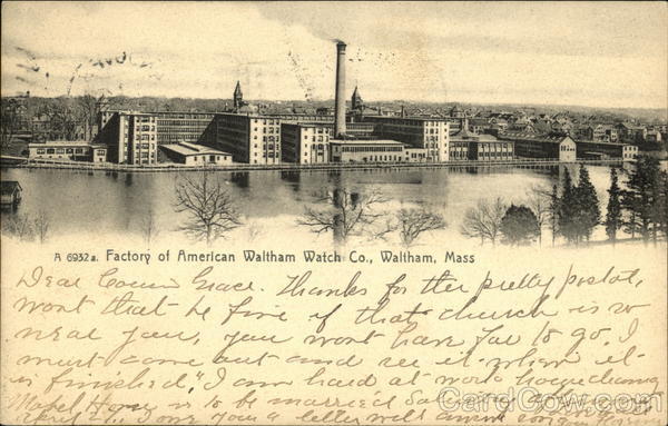 Factory of American Watch Co Waltham Massachusetts