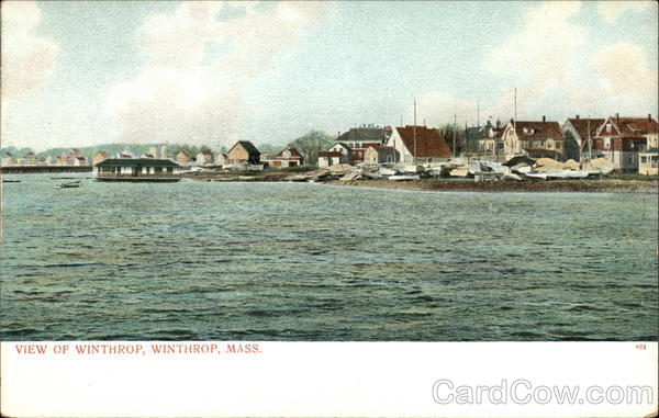 View of Town and Beach Winthrop Massachusetts