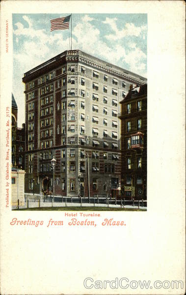 Greetings from Boston, Mass., Hotel Touraine Massachusetts