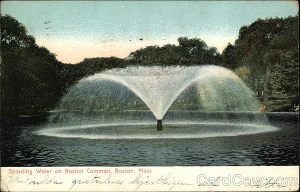 Spouting Water on Boston Common Massachusetts