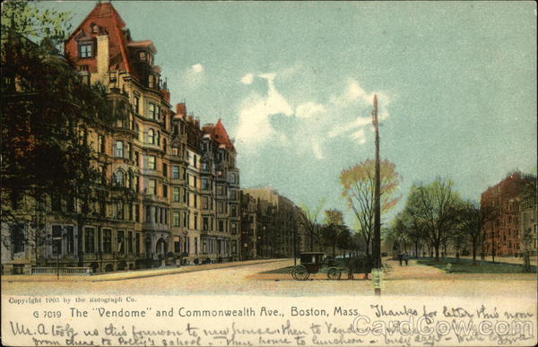 The Vendome and Commonwealth Ave Boston Massachusetts