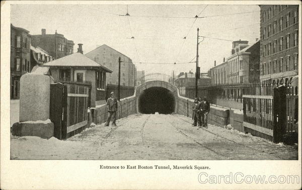 Entrance To The East Boston Tunnel At Maverick Square Massachusetts
