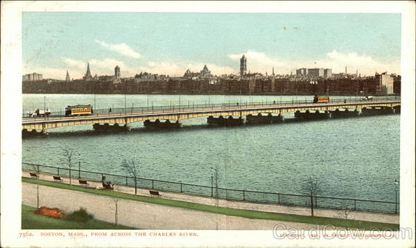 View Of Boston From Across The Charles River Massachusetts