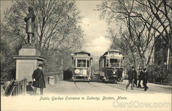 Public Garden Entrance to Subway Boston Massachusetts