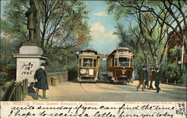 Public Garden Entrance to Subway Boston Massachusetts