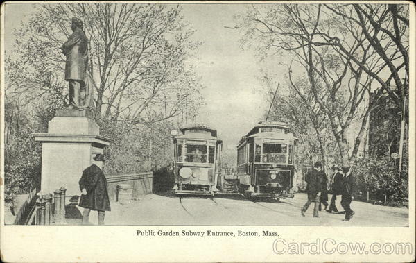 Public Garden Subway Entrance Boston Massachusetts