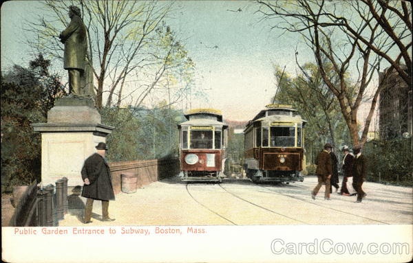 Public Garden Entrance to Subway Boston Massachusetts
