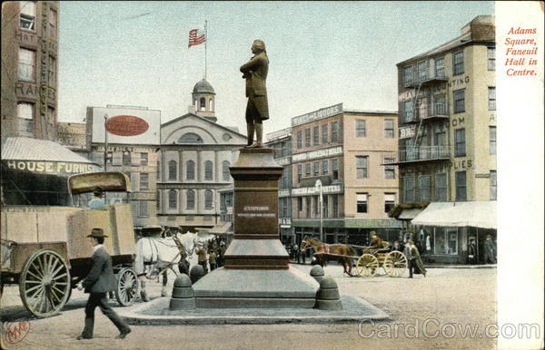 Adams Square, Faneuil Hall in Centre Boston Massachusetts