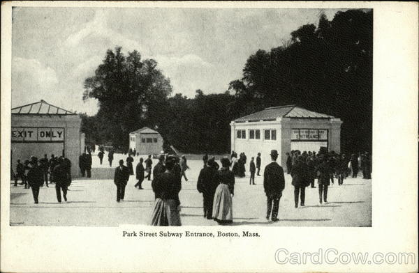 Park Street Subway Entrance Boston Massachusetts
