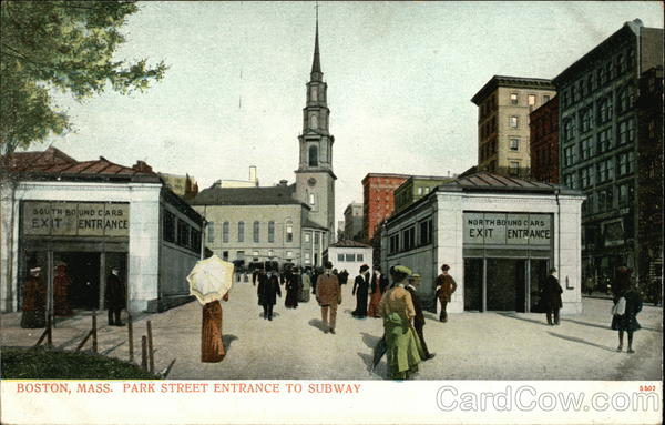 Park Street Entrance to Subway Boston Massachusetts