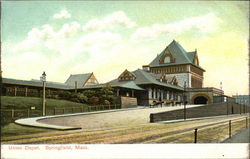 Union Depot Springfield, MA Postcard Postcard