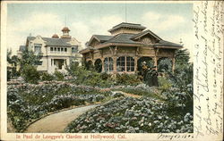 In Paul de Longpre's Garden Hollywood, CA Postcard Postcard