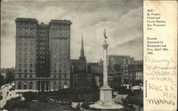 St. Francis Hotel and Union Square Postcard