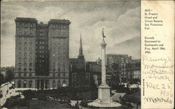 St. Francis Hotel and Union Square San Francisco, CA Postcard Postcard