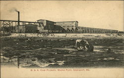 B. & A. Coal Pockets, Macks Point Postcard