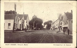 Main Street Newport, ME Postcard Postcard