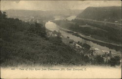 View of Ohio River from Thompsons Hill Postcard