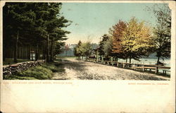 Boulevard and Boat House, Whalom Park Lunenburg, MA Postcard Postcard