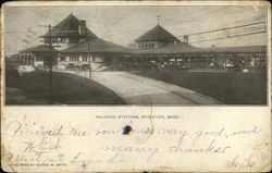 Railroad Station Brockton, MA Postcard Postcard