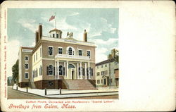Greetings from Salem, Mass., Custom House, Connected with Hawthorne's Scarlet Letter Massachusetts Postcard Postcard