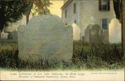 Tombstone of Col. John Hathorne Postcard