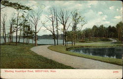 Winding Road, Spot Pond Postcard
