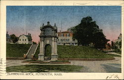 Plymouth Rock Massachusetts Postcard Postcard