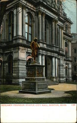 Bnejamin Franklin Statue City Hall Postcard