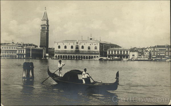 Gondola and Lagoon Venice Italy