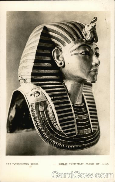 Gold Portrait Mask of King Sculpture & Carving