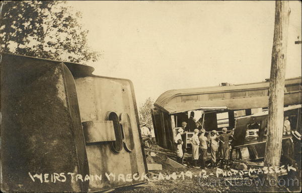 Boston & Maine Train Wreck, Aug. 19, 1912 Weirs Beach New Hampshire