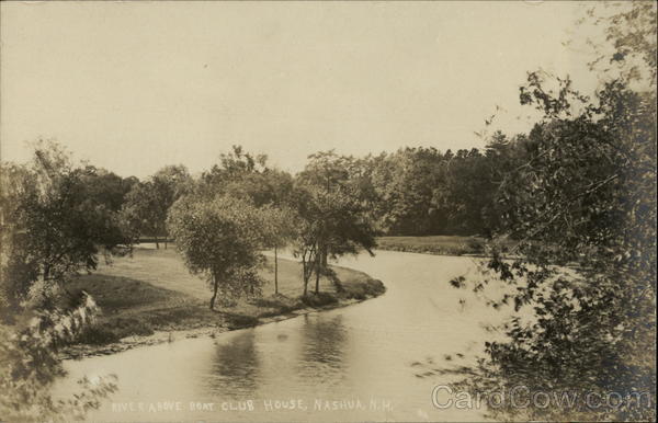River Above Boat Club House Nashua New Hampshire