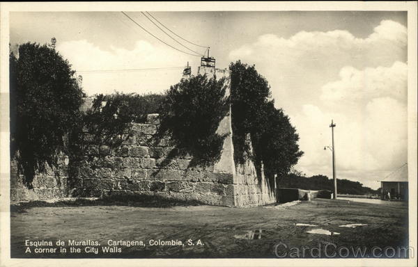 A Corner in the City Walls Cartagena Colombia South America