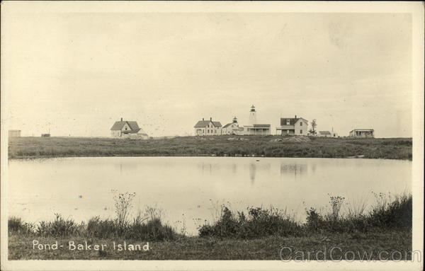 Pond, Baker Island Lighthouse Salem Massachusetts